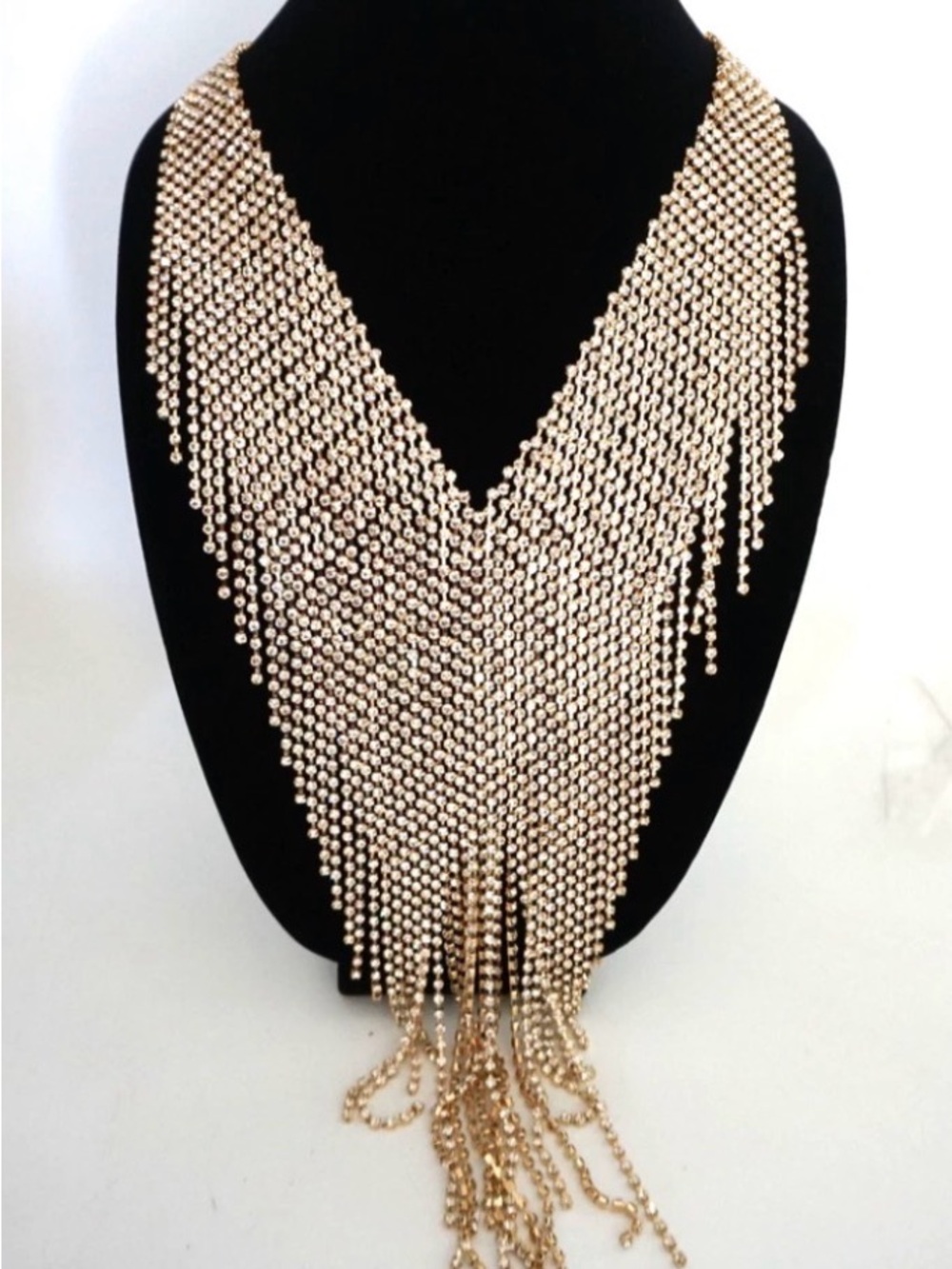 Frye Gold Layered Fringe Necklace